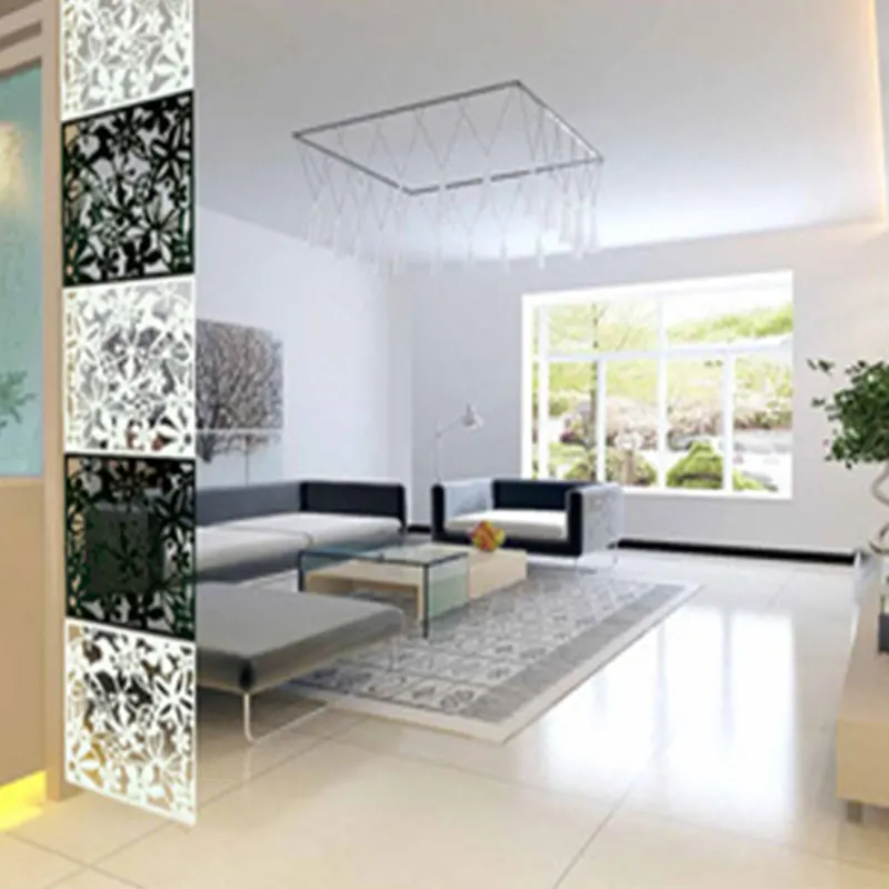 Защитный экран черный белый для дома и гостиной разделитель полый модный