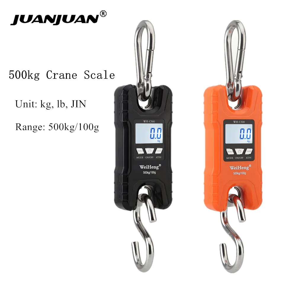 150/200/500kg Crane Scale Heavy Duty Hanging Weighting Hook Steelyard Portable LCD Electronic Digital Industrial Crane Scale