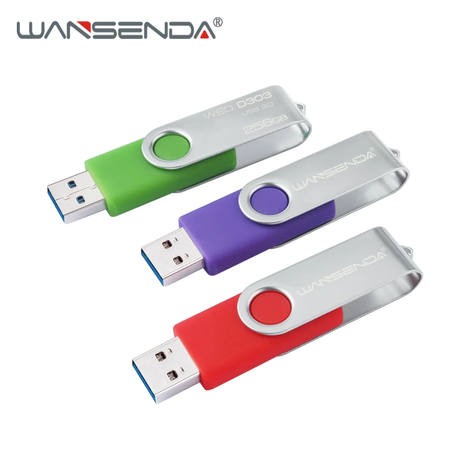 USB флеш накопитель WANSENDA Вращающаяся ручка 32 Гб 64 ГБ Usb флешка 3 0 16 128 256 карта памяти
