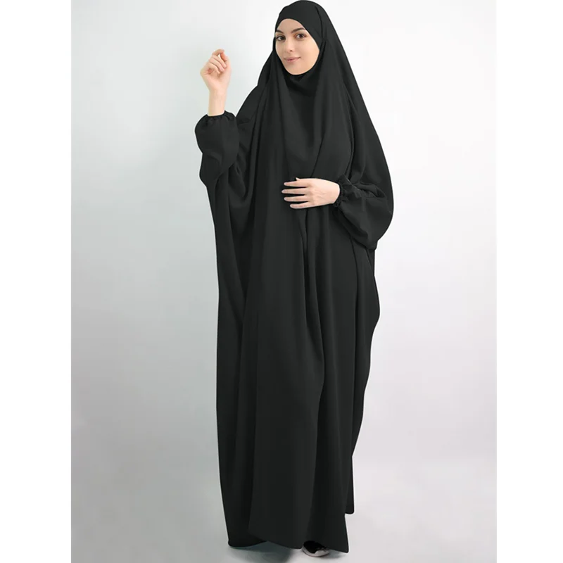 Full Cover Muslim Long Khimar Women Hijab Dress Prayer Garment Hooded Djellaba Jilbab Abaya Ramadan Gown Islamic Clothing Niqab