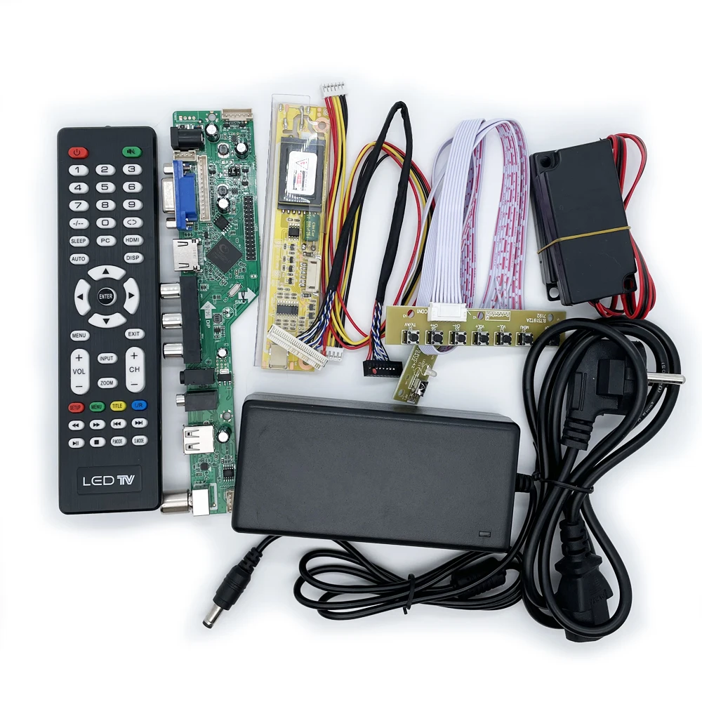 Универсальная плата драйвера контроллера ЖК-телевизора V53 VGA USB материнская для