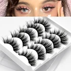 Искусственные норковые ресницы 25 пар 3D норковые ресницы объем натуральные длинные перекрестные накладные ресницы красота макияж накладные ресницы Удлиненные