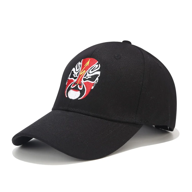 

Chinese Style Opera Facial Makeup Embroidery Hat Men Women Baseball Cap Trucker Hat Snapback Hip Hop 6 Colors