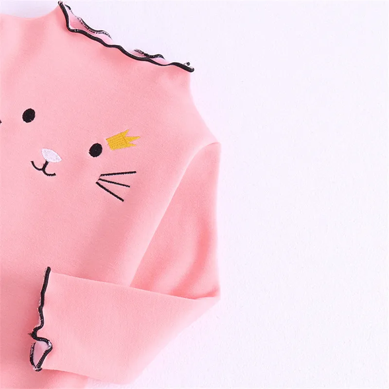 Baby Girl Sweater Cardigan Kids Sweatershirts Children Clothing Winter Autumn Sweater Tshirt Long Cartoon Cat Sweatershirt
