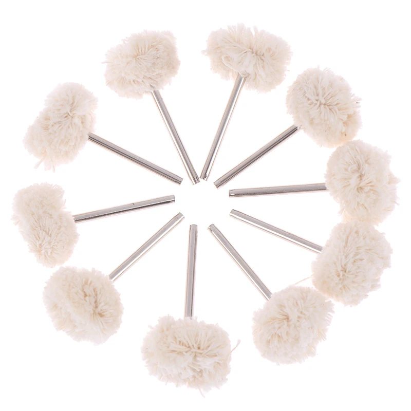 

1-10pcs 1/8" Shank Wool Polishing Head Grinding Jewelry Metals Wheels Felt Brushes