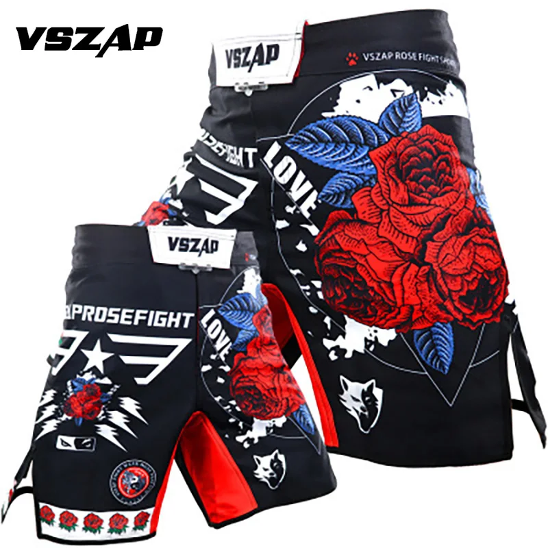 Шорты VSZAP Rose MMA шорты для кикбоксинга Муай Тай тренировочные BJJ фитнеса Санда