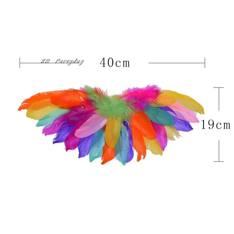 40*19cm / 56*22cm Adults Kids Feather Fairy Angel Wings Hen Night Party Event home decor birthday | Дом и сад
