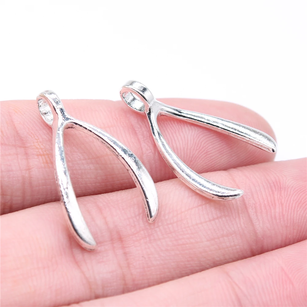 

Sejuani pendants for jewelry 20pcs 27x16mm Wish Bone Charms
