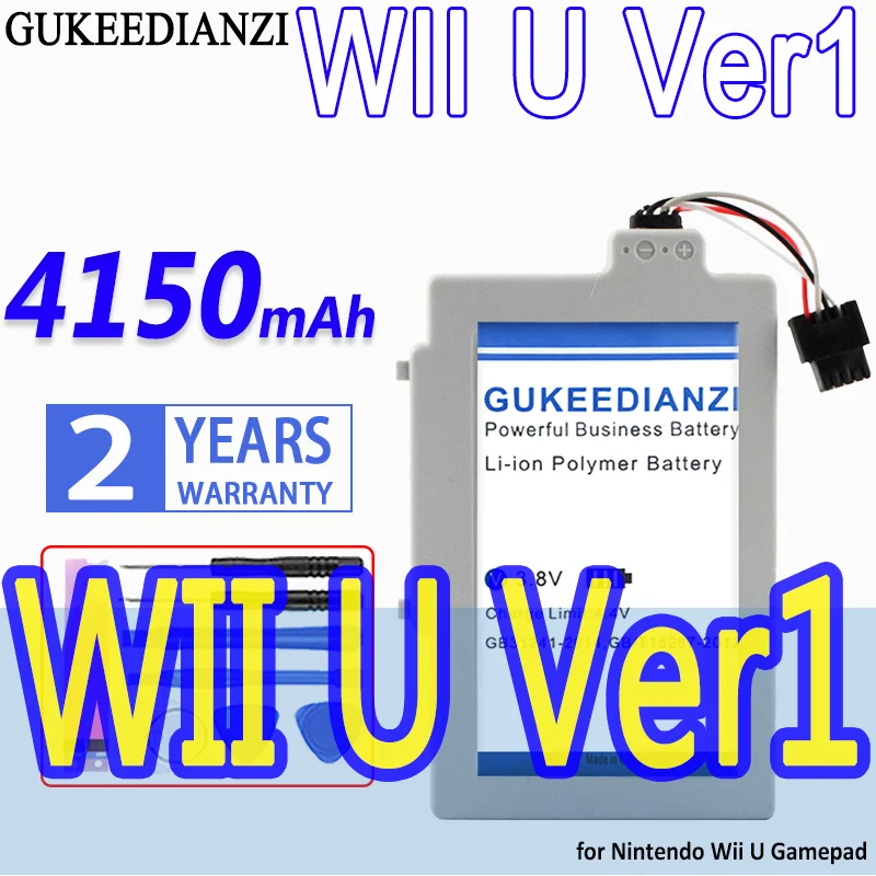 

High Capacity GUKEEDIANZI Battery 4150mAh for Nintendo Wii U Gamepad