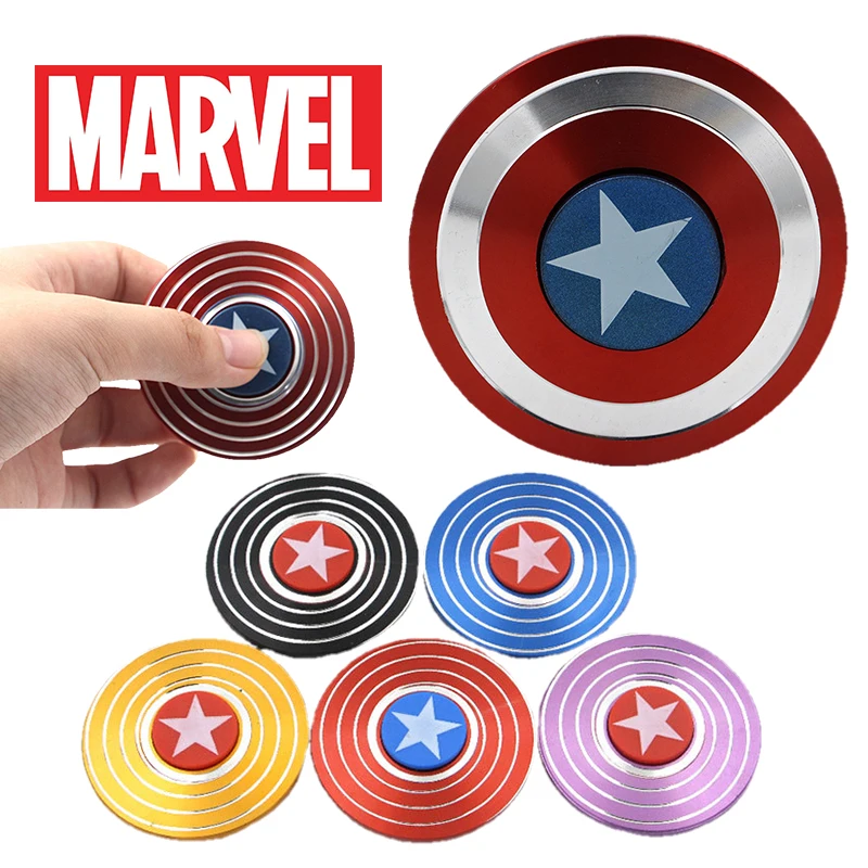 Спиннер Disney Marvel Капитан Америка Быстро Вращение Палец Рука Паук-человек Антистресс Алюминиевый Сплав