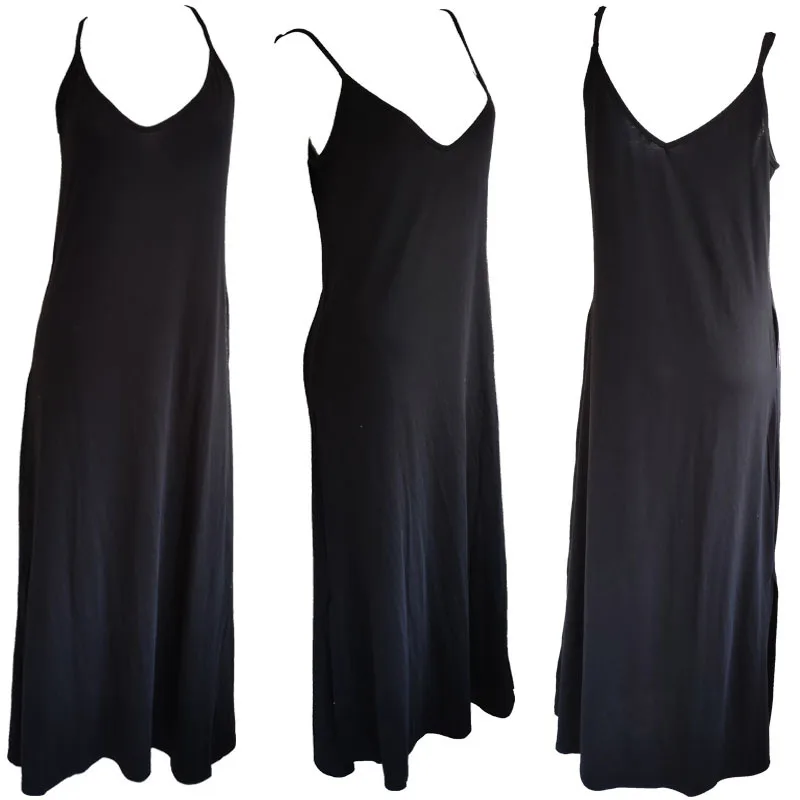 

Spandex Women Dress Party Solid Color Knitted Sling V Neck Pocket Sexy