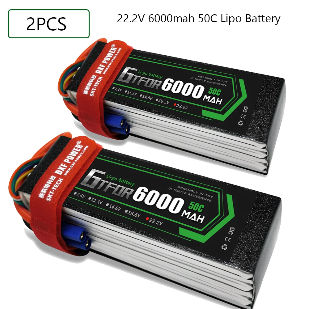 

GTFDR 6S 22.2V 6000mah 50C-100C Lipo Battery 6S XT60 T Deans XT90 EC5 For FPV Drone Airplane Car Racing Truck Boat RC Parts