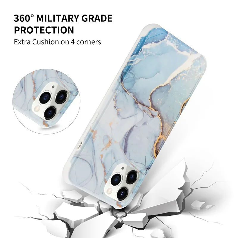 

Colorful Gradual Marble Phone Case for iPhone 12 Mini 11 Pro Max XR XS X SE 2020 7 8 Plus Soft Silicone Shockproof Frame Cover
