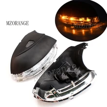 Rearview Mirror Turn Signal Light For Volkswagen Jetta MK6 Passat B7 CC Beetle Eos Scirocco with Yellow LED Lamp Wing Cover