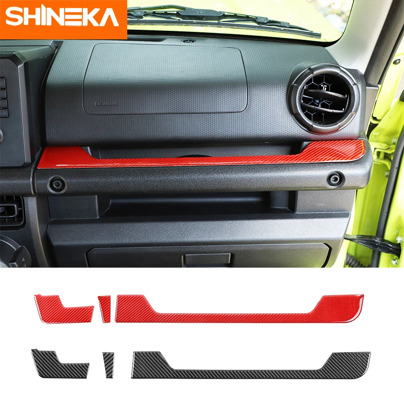 Наклейки SHINEKA из углеродного волокна для Suzuki Jimny 2019 + декоративные полоски