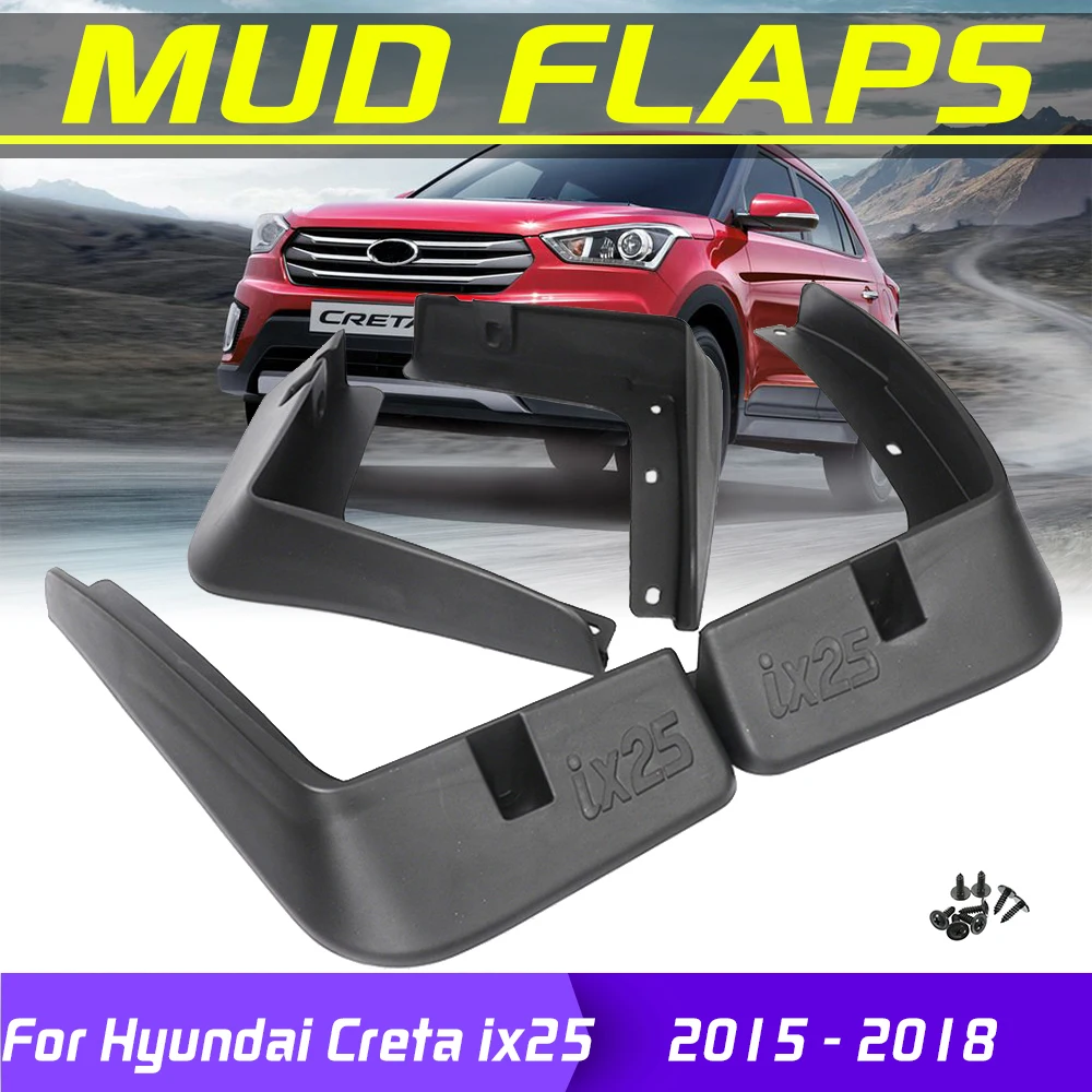 4 шт. Брызговики автомобильные передние задние брызговики для Hyundai Creta ix25 2015 2016 2017