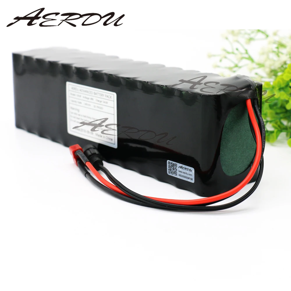 AERDU 48V 12.8Ah 13S4P 1000 Вт Φ для электровелосипеда 54 6 v E bike электрический скутер с