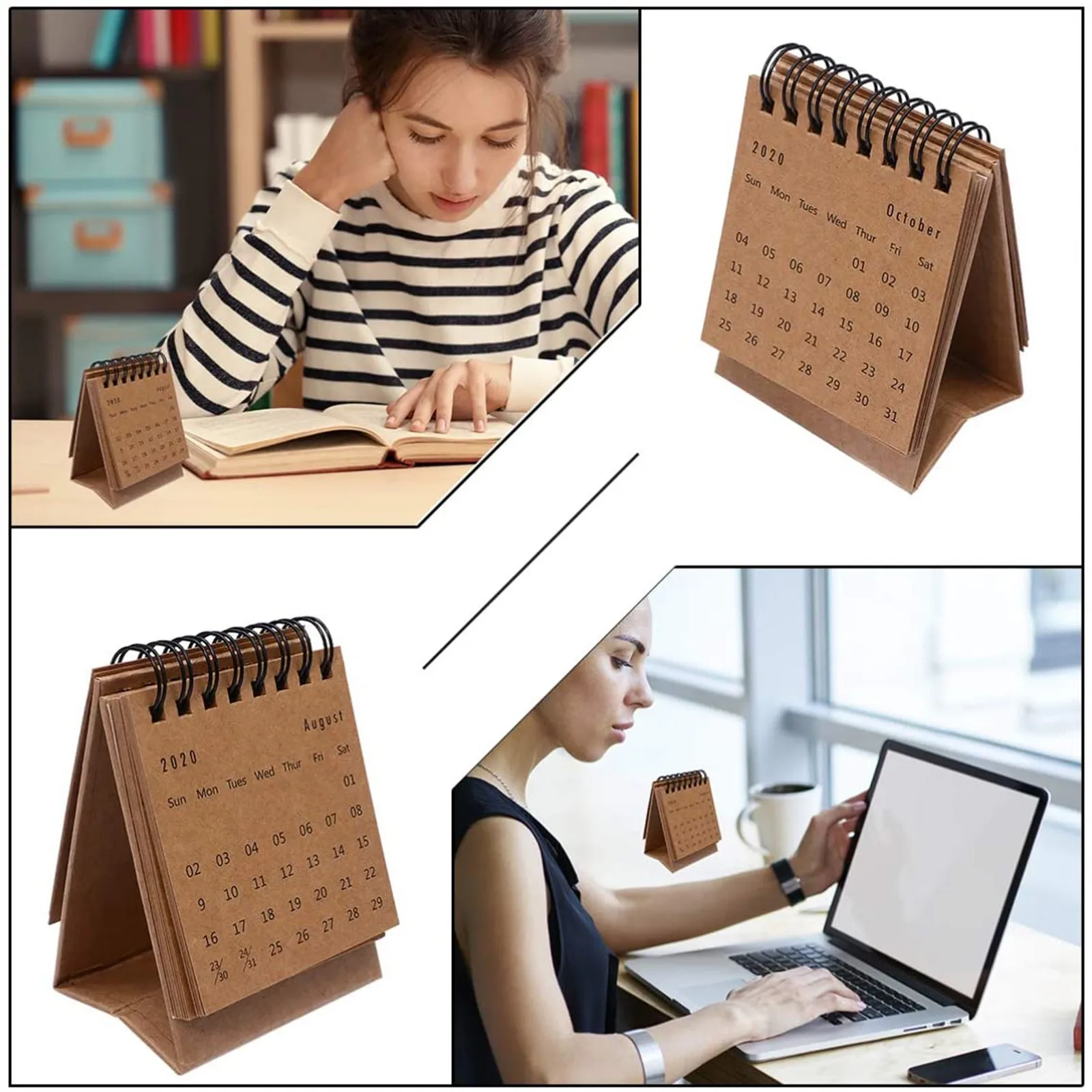 2021 простой черный белый серый настольный календарь двойной ежедневный