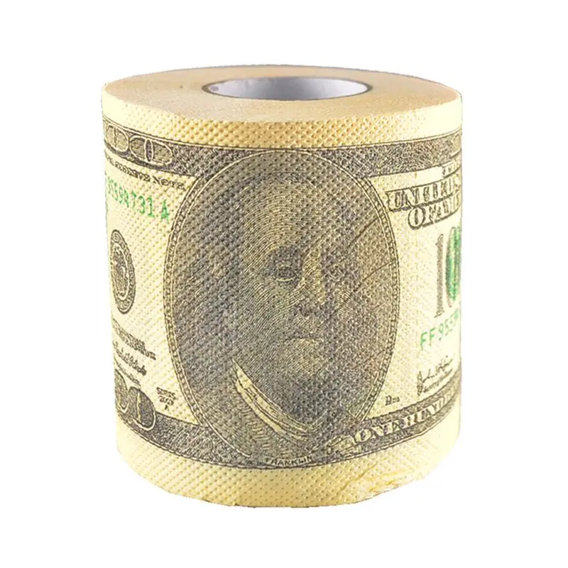 

Funny Printed Pattern Home Bath Toilet 2-ly Paper Wood Pulp Tissue Decoration 50JF