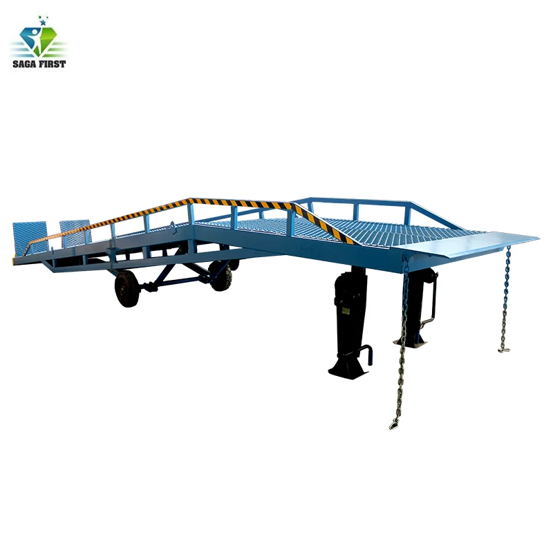Mobile Car Lift Forklift Loading Bridge Hydraulic Dock Ramp |