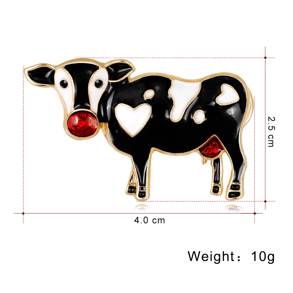 Булавка эмалированная булавка сплав корова животное милая изысканная роскошная