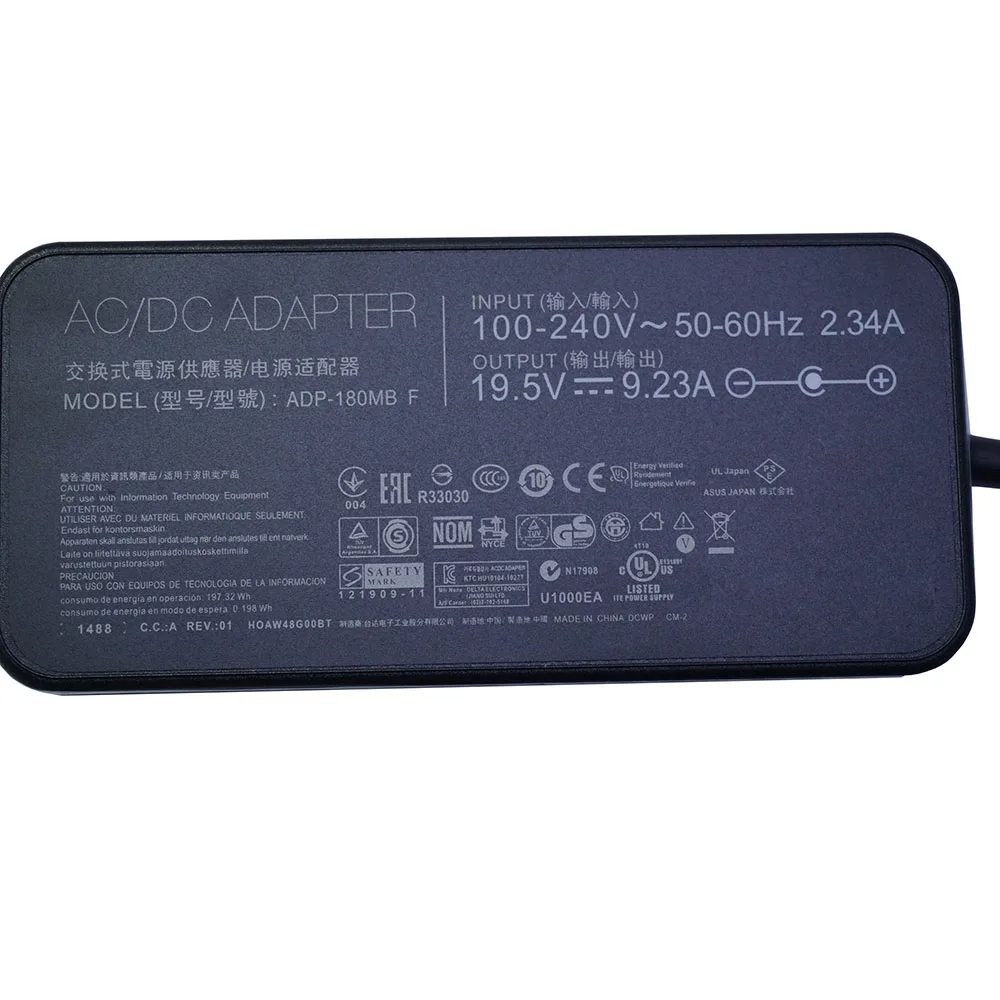 180W ноутбук с алюминиевым корпусом блок питания 19 5 V 9.23A 5*2 мм адаптер переменного