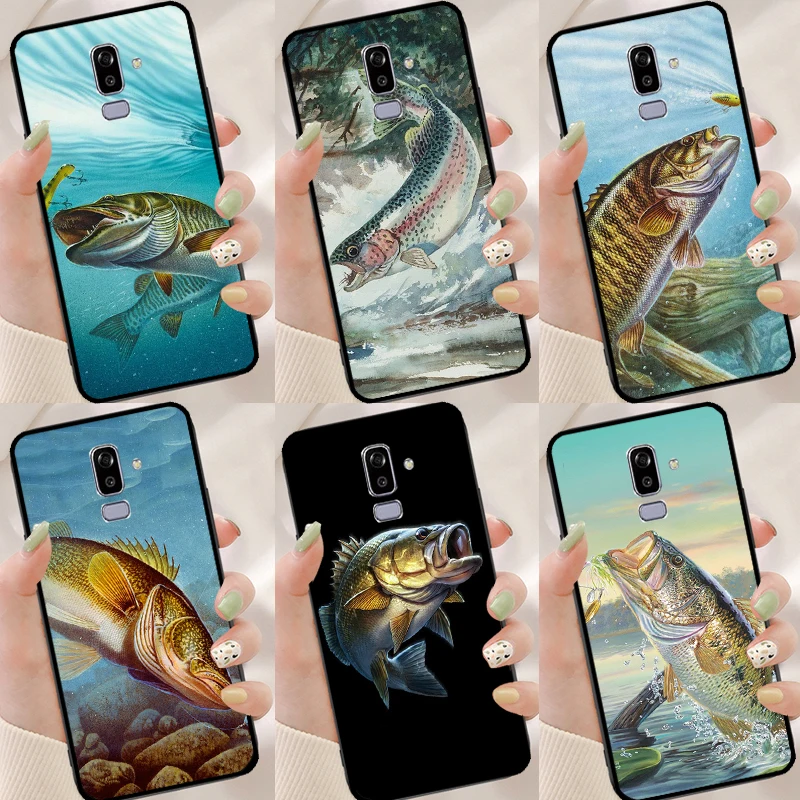 Bass Fishing Case For Samsung Galaxy A3 A5 A6 A7 A8 A9 J8 J3 J7 J5 2016 2017 2018 J4 J6 Plus Back Cover