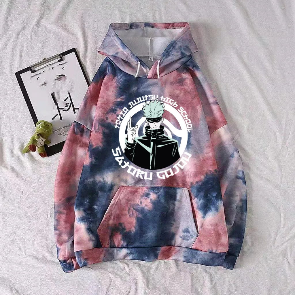 

Jujutsu Kaisen Uniex Anime Tie-dye Hoodie Pullovers Tops Long Sleeve Cloth