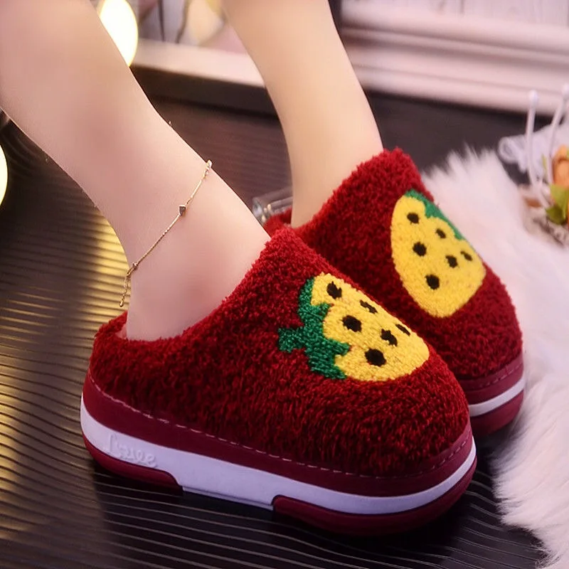 

cute slippers fur slides shoes woman badslippers winter fluffy 2021 women indoor slipers dames furry house ladies bedroom fuzzy