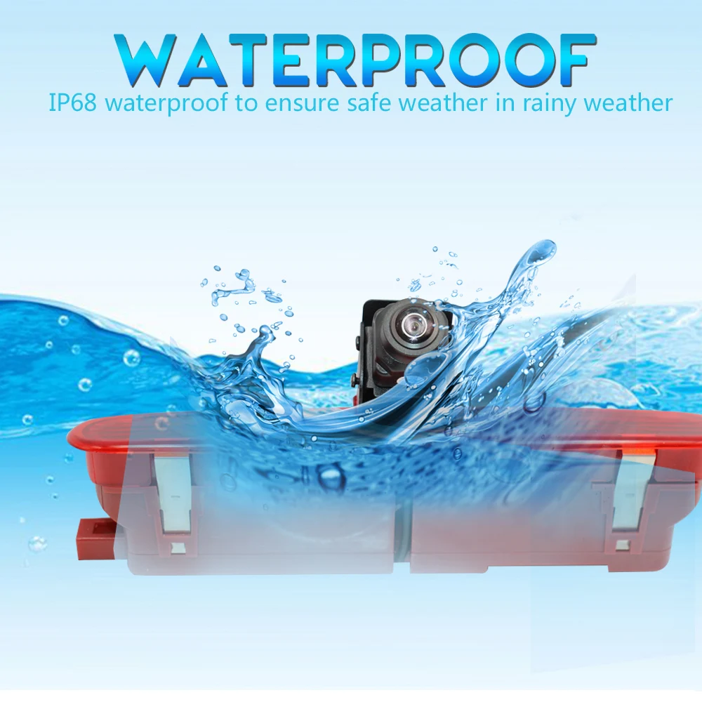

Rear View Camera LED 3rd Brake Light IP68 Waterproof Outdoor Anti-resistance Repairing Parts for Fiat Doblo Opel Combo