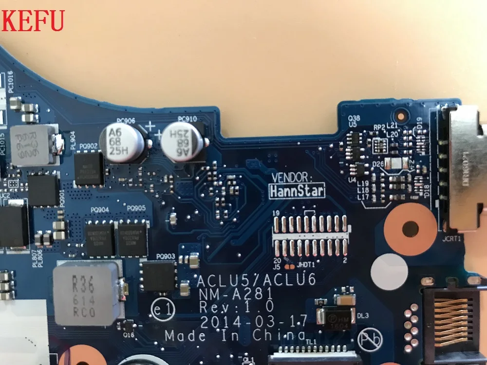 KEFU Для lenovo G50-45 материнская плата для ноутбука ACLU5/ACLU6 NM-A281 с процессором A6-6310 Протестировано