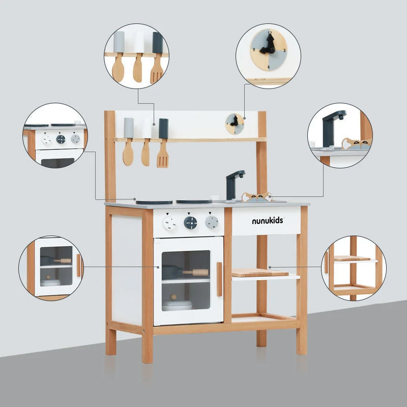 Деревянные игрушки для детей имитация европейской кухни набор кухонных игрушек