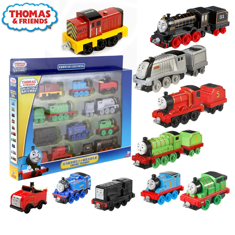 10/Паровозик Томас и друзья Trackmaster 10 шт. литой пластик и сплав поезд набор игрушки для детей Коллекция Подарки