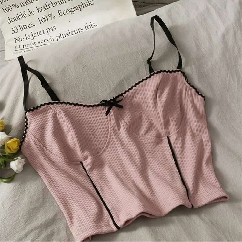 Пикантная популярная эротическая майка Женская винтажная одежда вязаные Croptops