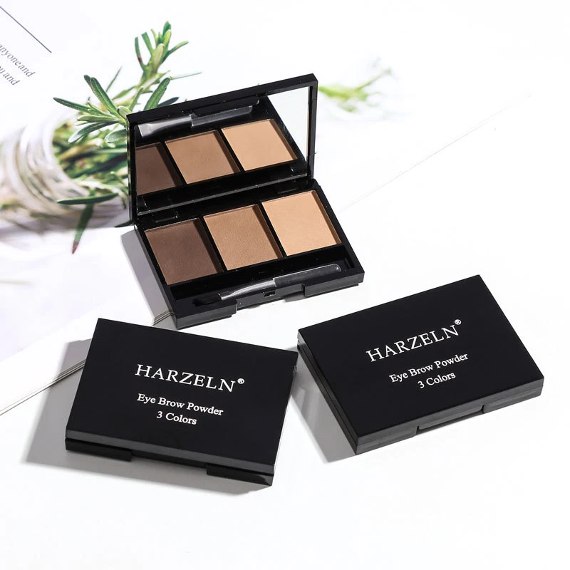 

Палетка теней для бровей, 3 цвета, водостойкая, с кисточкой