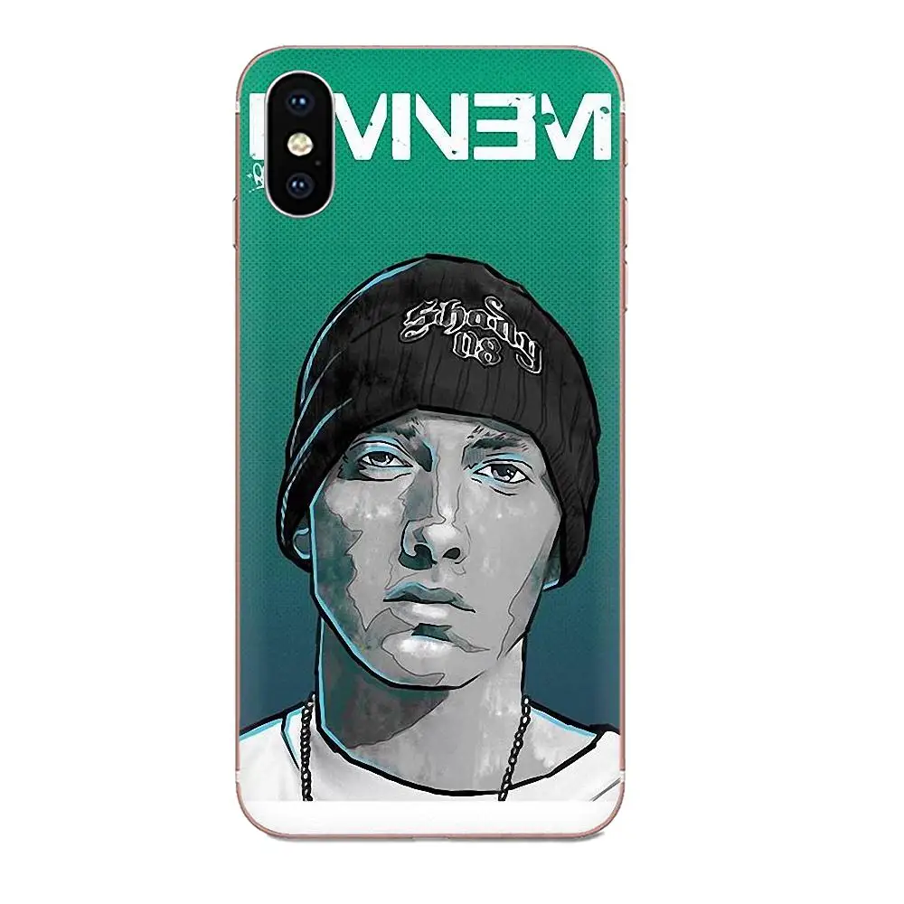 as picture Мягкий чехол для телефона Apple iPhone 11 Pro X XS Max XR 4 4s 5 5C 5S SE 6 6S 7 8 Plus хип-хоп Rapper Eminem - Цвет: as picture