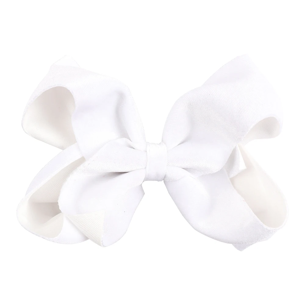 

7.5'' Large Solid Velvet Hair Bows For Girls Kids Handmade Hairbows With Alligator Clips Children Hairgrips Hair Accessories