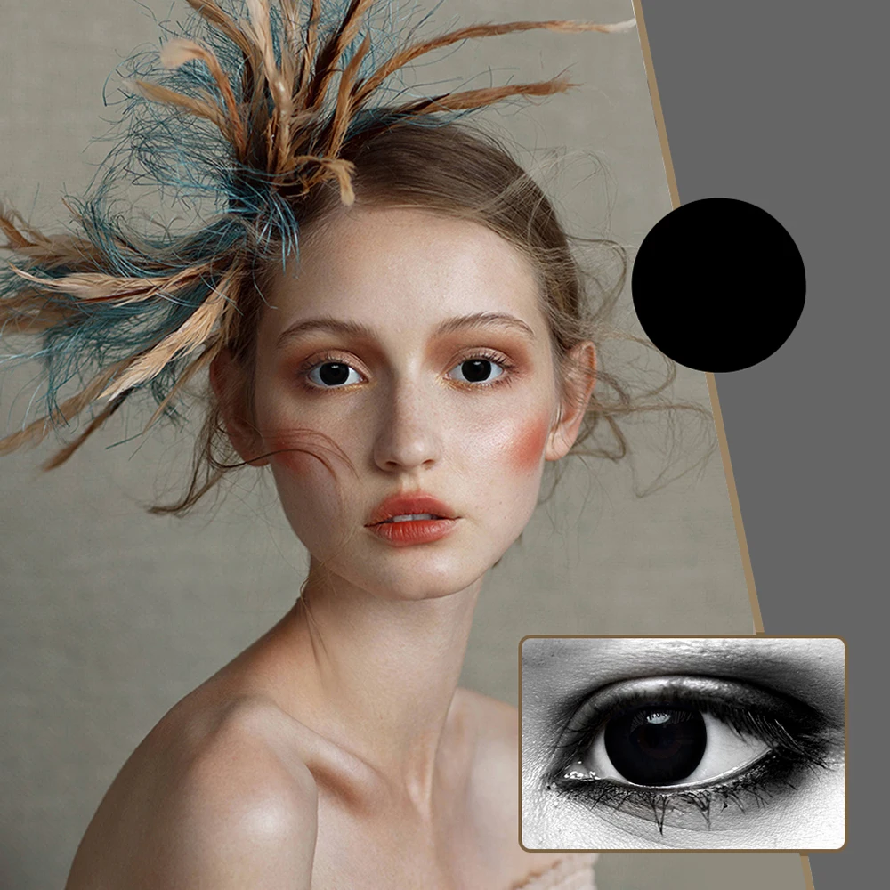 Цветные контактные линзы для макияжа на Хэллоуин косметика глаз сумасшедшая