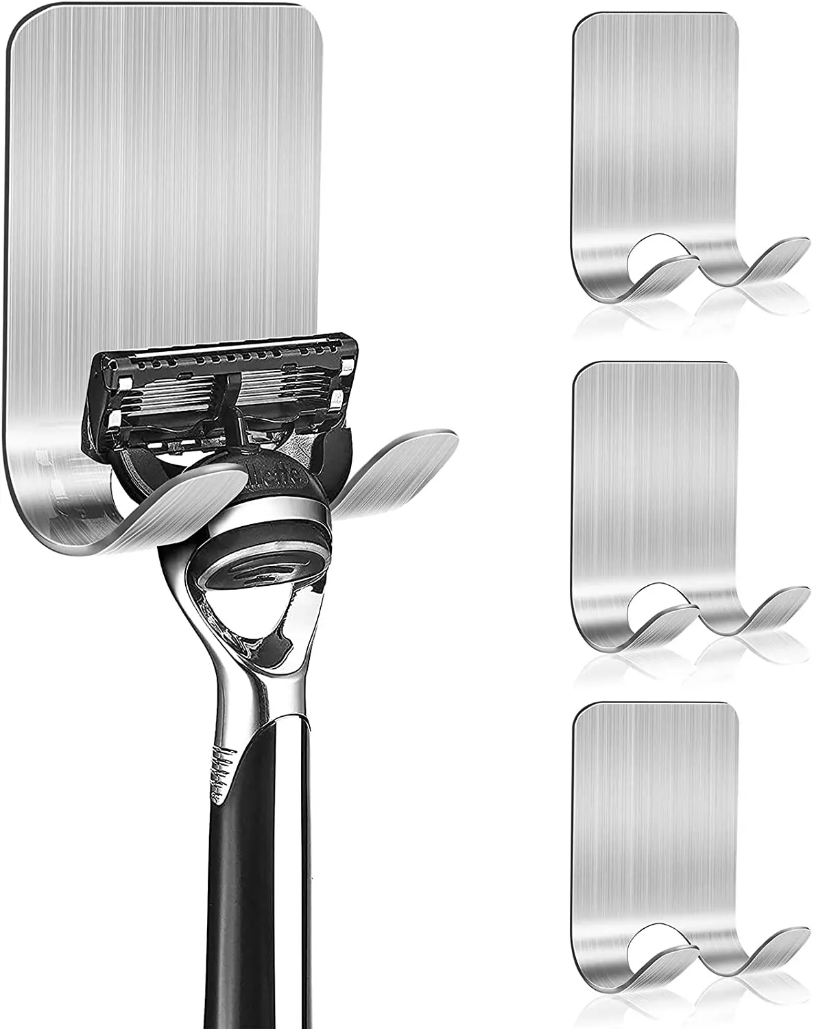 

Держатель для бритвы для душа, 4 бритвенных держателя, крючки, водонепроницаемые саморегулирующиеся крючки для ванной и кухни