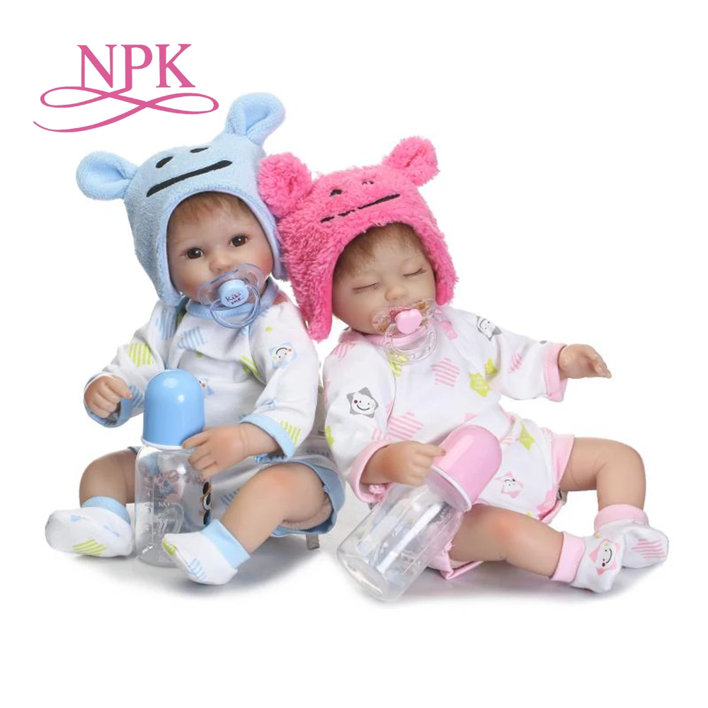 Силиконовая кукла реборн NPK 40 см реалистичные милые куклы для новорожденных