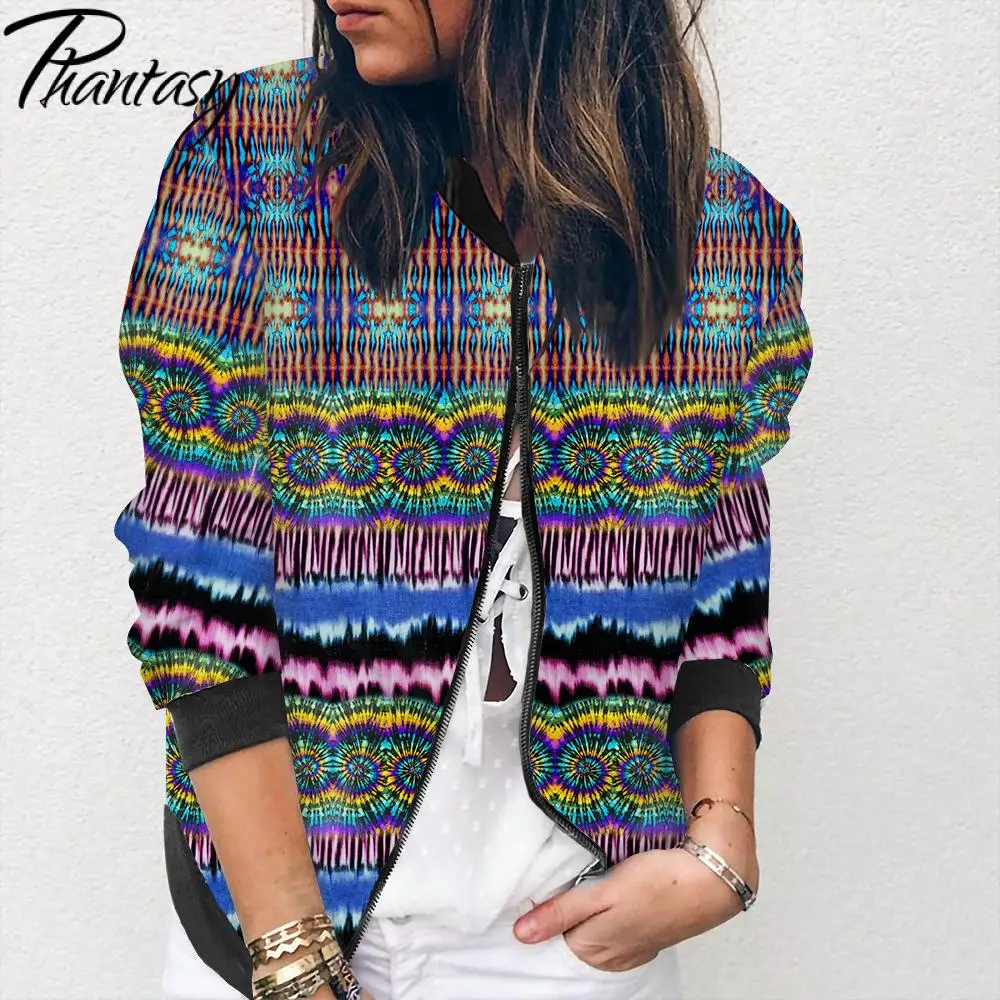 

Модный новый кардиган Phantasy с принтом на завязках на молнии, повседневный жакет с воротником-стойкой, Женский Повседневный Кардиган с длинны...