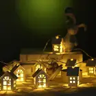 Мини-гирлянда в форме домика, 10 светодиодов, Сказочная гирлянда для свадьбы, рождевечерние ринки, рождества, украшение для свадьбы, рождевечерние