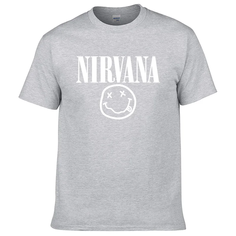 Nirvana хип-хоп Мужская футболка Летняя рок-группа Харадзюку Футболка с принтом хлопок Удобная уличная одежда Свободный Топ с круглым вырезом - Цвет: 13
