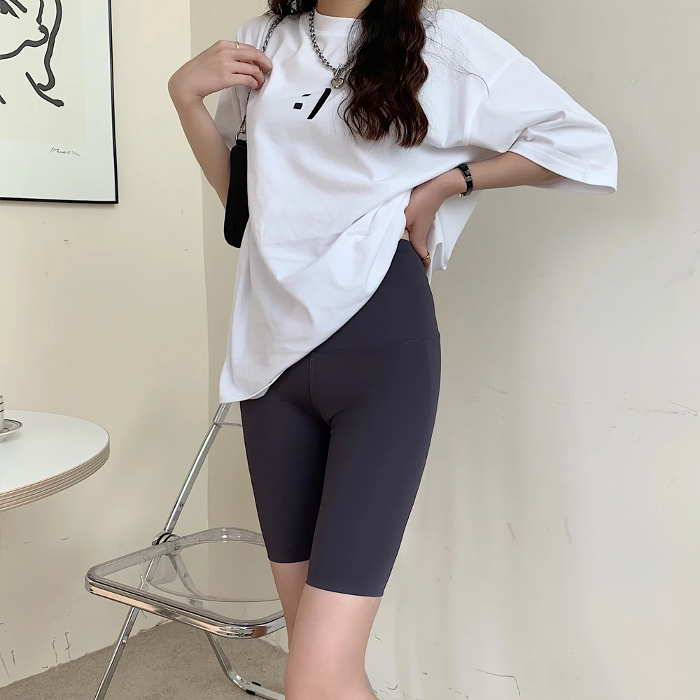 

womenBiker Shorts Fitness Fashion Korean Casual Sexy Short Slim Black Athleisure Cycling Shorts 649#