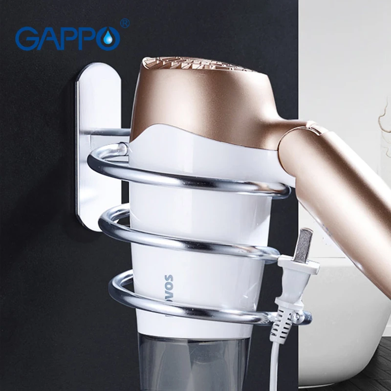 GAPPO алюминиевый настенный фен-стойка органайзер для ванной комнаты полка