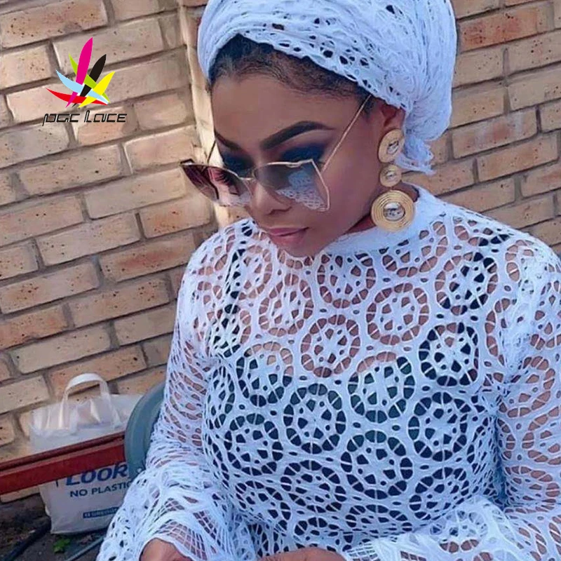 

Tissue lace dress styles aso ebi cording embroidery fabric soft ankara african guipure stoned high quality for wedding dress