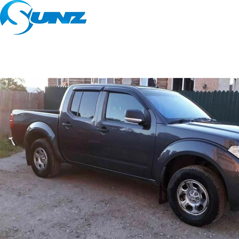 Боковых окон для NISSAN NAVARA D40 двери козырек для NISSAN NAVARA 2006 2007 2008 2009 2010 2011 2012 2013 SUNZ
