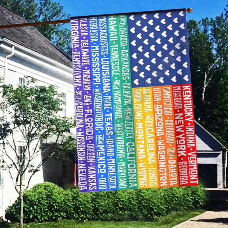 Флаг со звездами и полосками флаг домика Садовый белый простой термоперенос