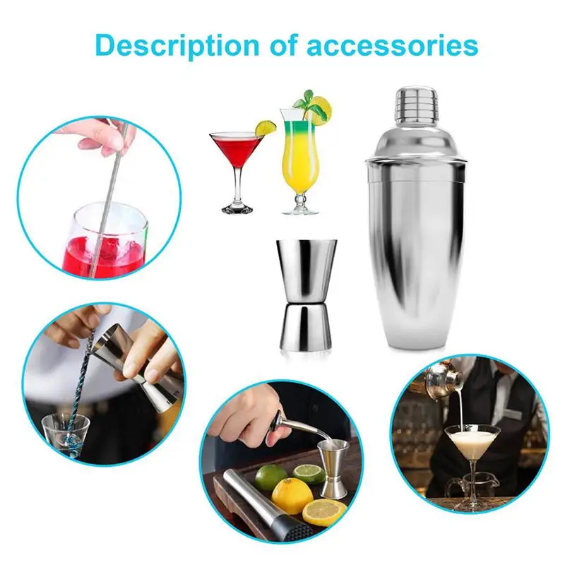 5 шт. коктейльный шейкер из нержавеющей стали миксер Бостонский для бостонских