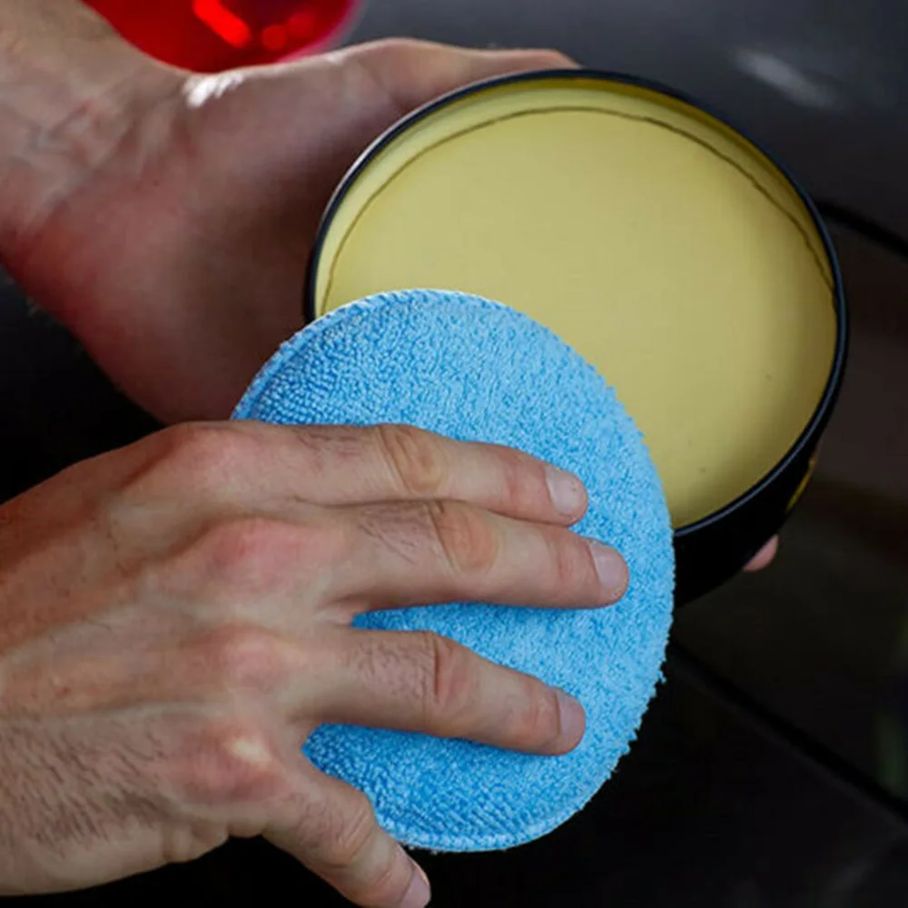 

5inch Car Cleaning Polish Pad Microfiber Waxing Applicator Washable Reusable Car Maintenance Accessories Car Wash